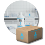 Water testing kit with bottle, box, and sampling guide on a white background